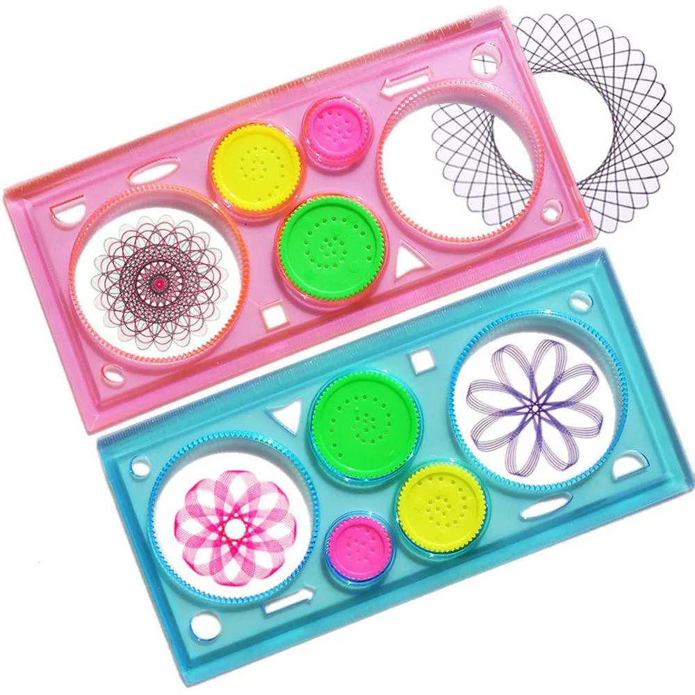2pcs Kids Magic Drawing Board Drawing Toys Crafts Games Educational Learning Toys for Children Measuring Tool Christmas Gifts