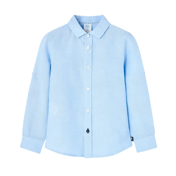 Boboli Children's linen shirt 738288 2294 blue