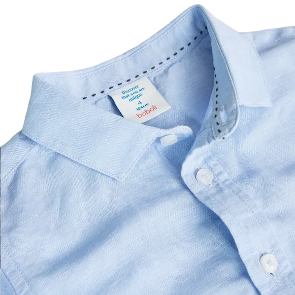 Boboli Children's linen shirt 738288 2294 blue