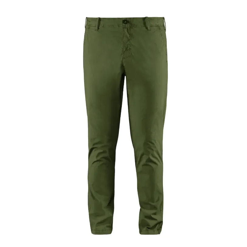 Bomboogie Men's Chino Trousers in Stretch Cotton Poplin PMCARTCG1 359 olive