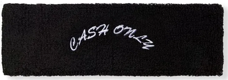 Cash Only Logo Sweatband / Black