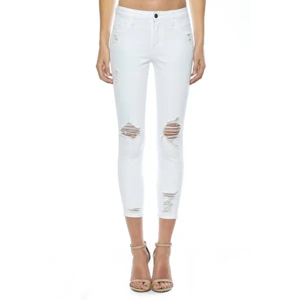 Cello Distressed Crop Skinnies