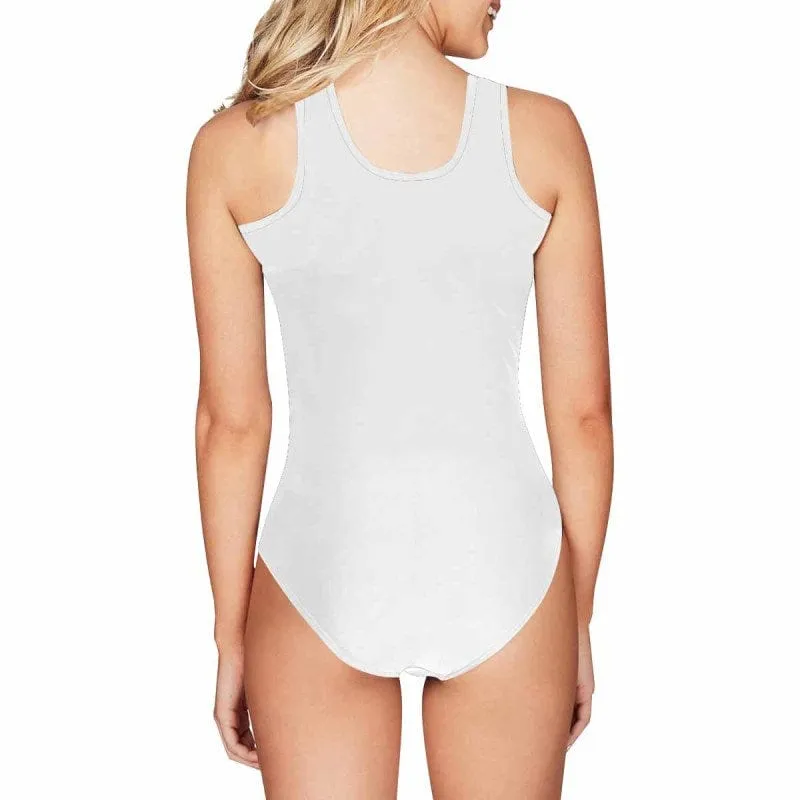 Custom Face One Piece Swimsuit Wide Brim Straw Sun Hat With Veil