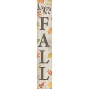 Happy Fall with Leaves Vinyl Weatherproof Porch Board