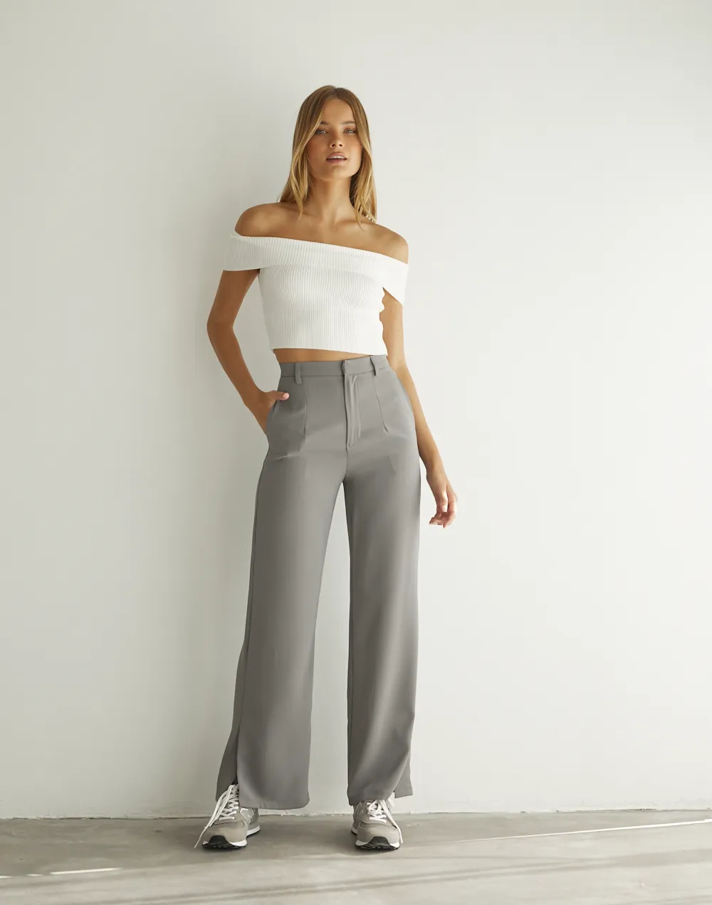 Kallista Crop Top (White)