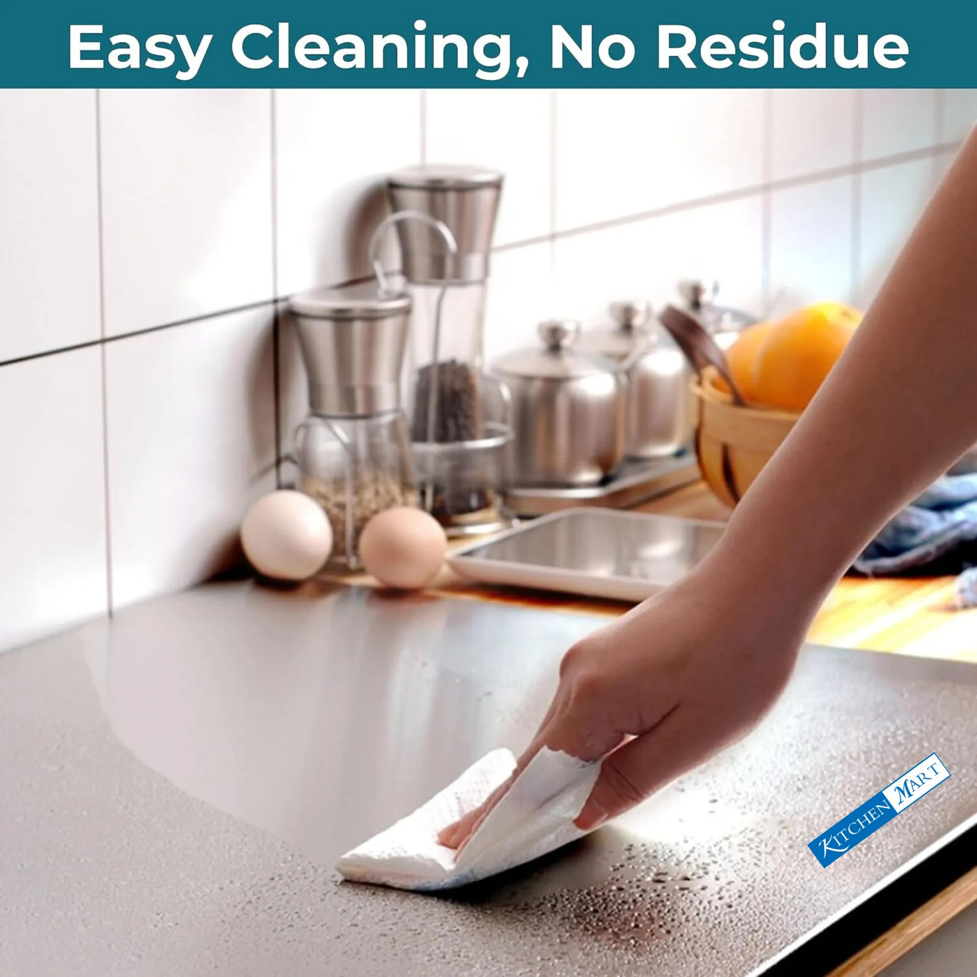 Kitchen mart Counter Top Chopping Board Stainless Steel Worktop Platform Round Edge, Baking, Heavy Extra Large (63 Cm Wide x 47 Cm Deep  25 Mm Bend
