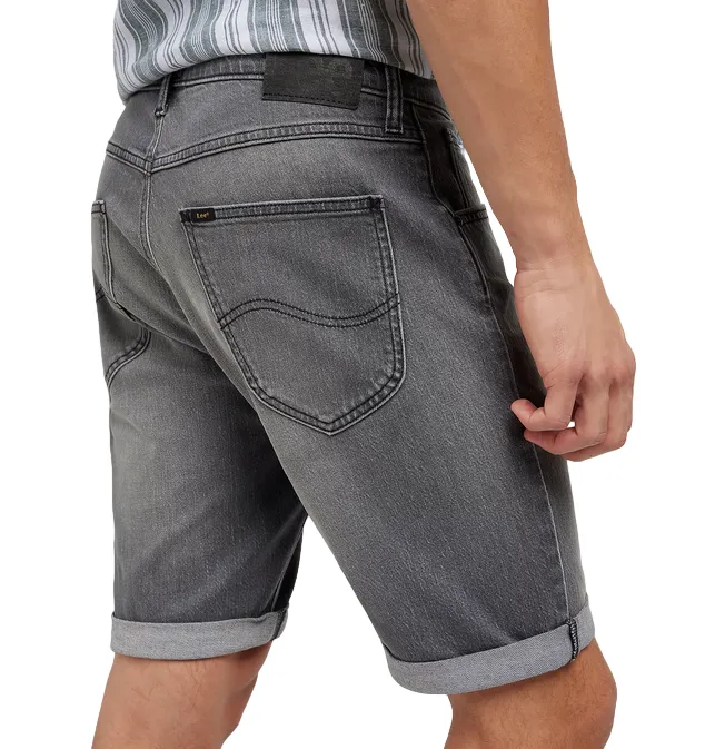 Lee men's 5 pocket denim shorts 112349330 black washed grey