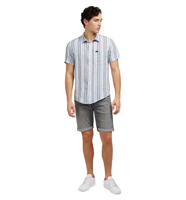 Lee men's 5 pocket denim shorts 112349330 black washed grey