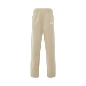 Logo Printed Track Pants in Light Beige