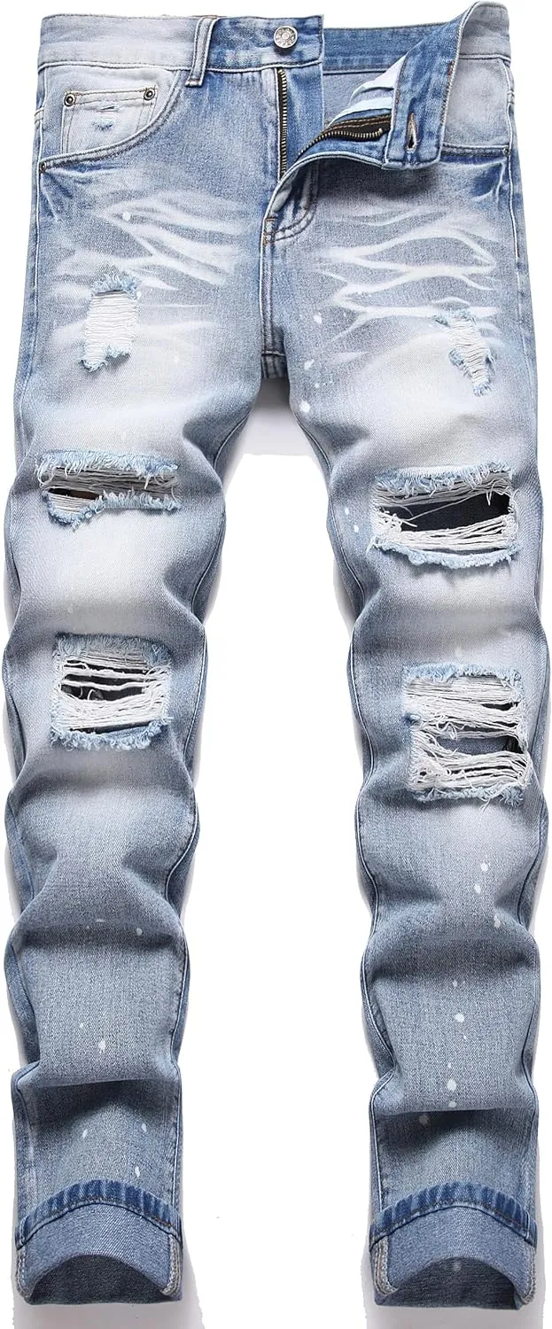 Men's Patchwork Flex Jeans