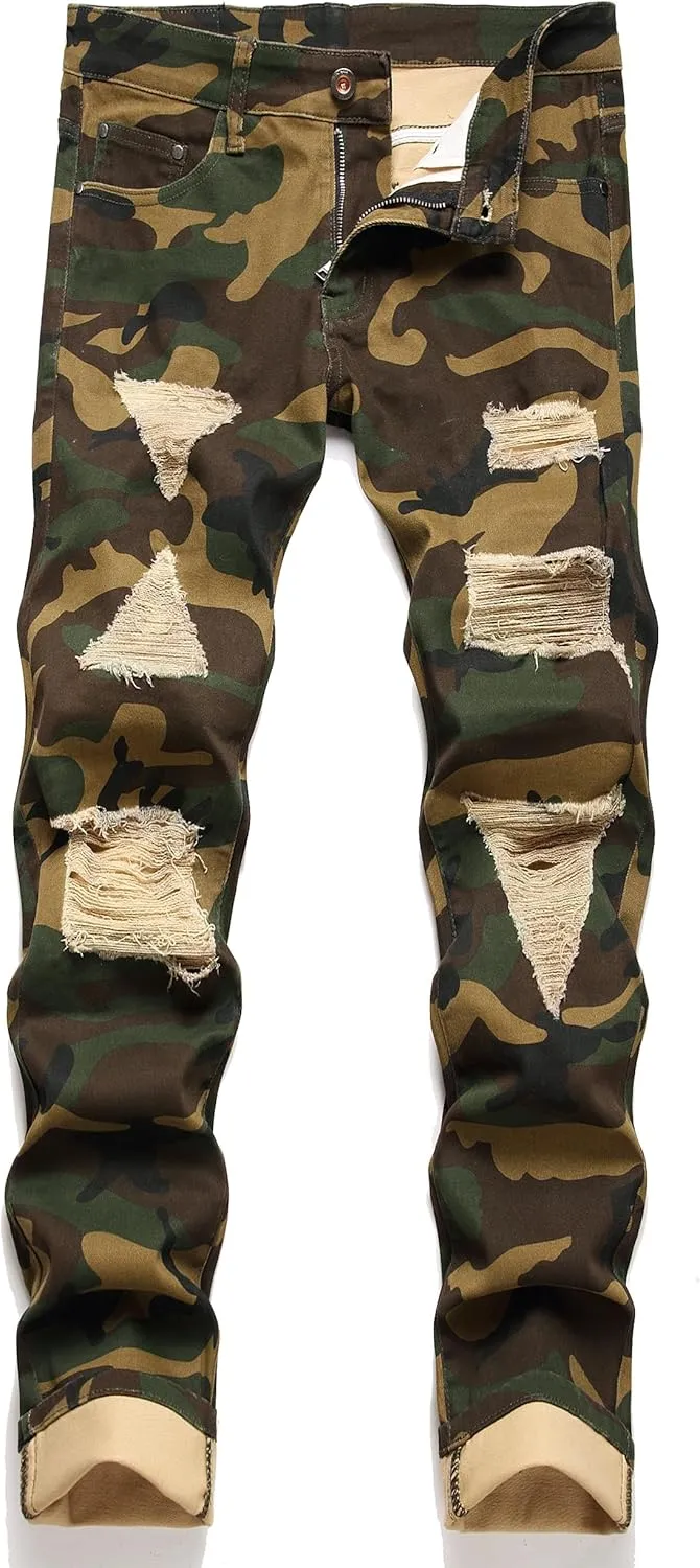 Men's Patchwork Flex Jeans
