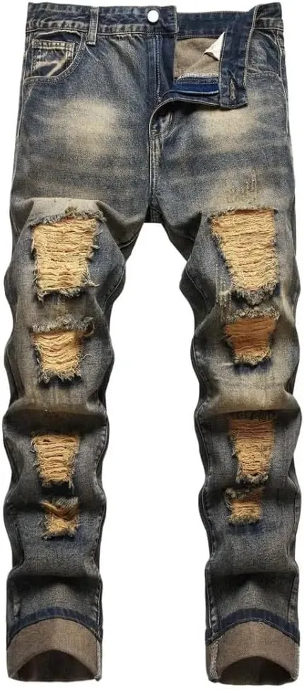 Men's Patchwork Flex Jeans