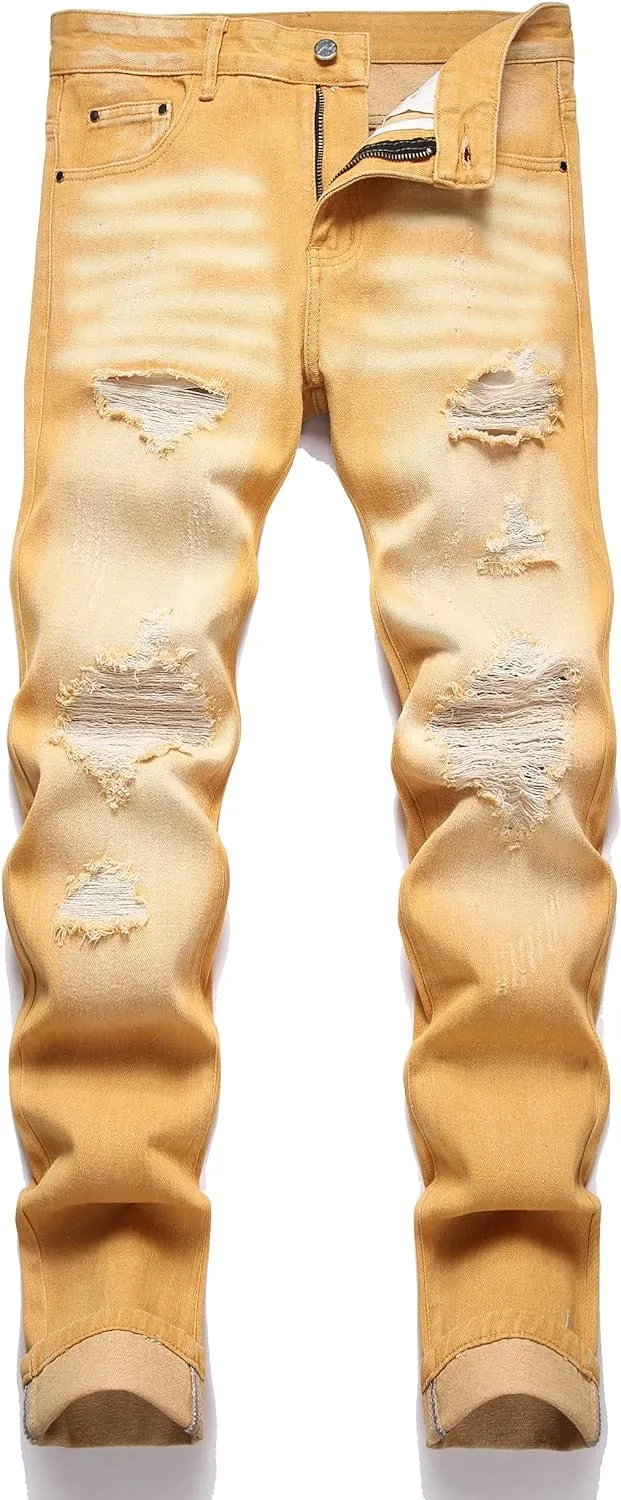 Men's Patchwork Flex Jeans