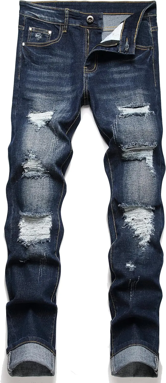 Men's Patchwork Flex Jeans