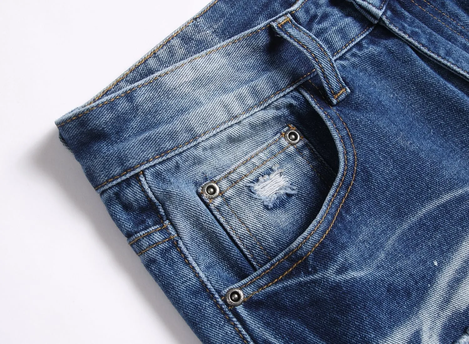 Men's Patchwork Flex Jeans