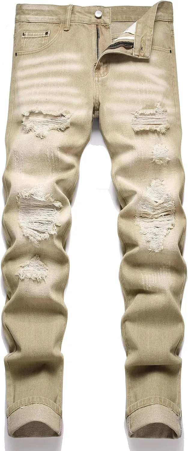 Men's Patchwork Flex Jeans