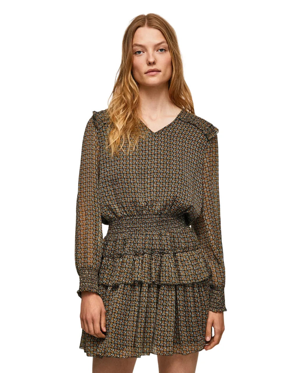 Pepe Jeans Short dress with elastic waist Lara PL953129 098 colemans 