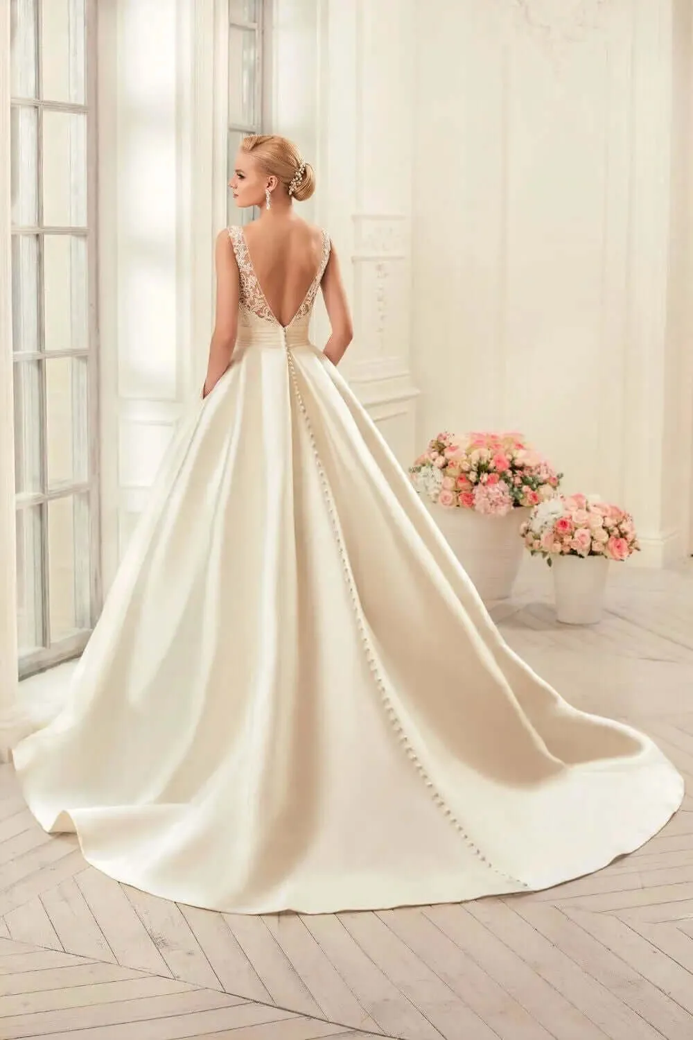 Satin Wedding Dresses Ball Gown