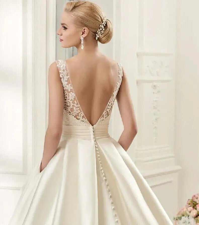 Satin Wedding Dresses Ball Gown
