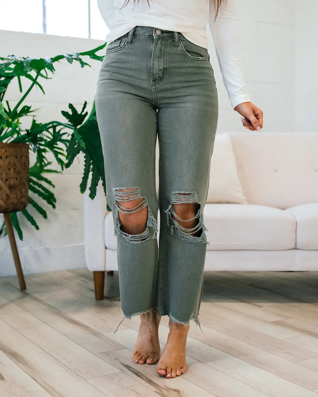 Vervet Beetle 90's Crop Flare Jeans