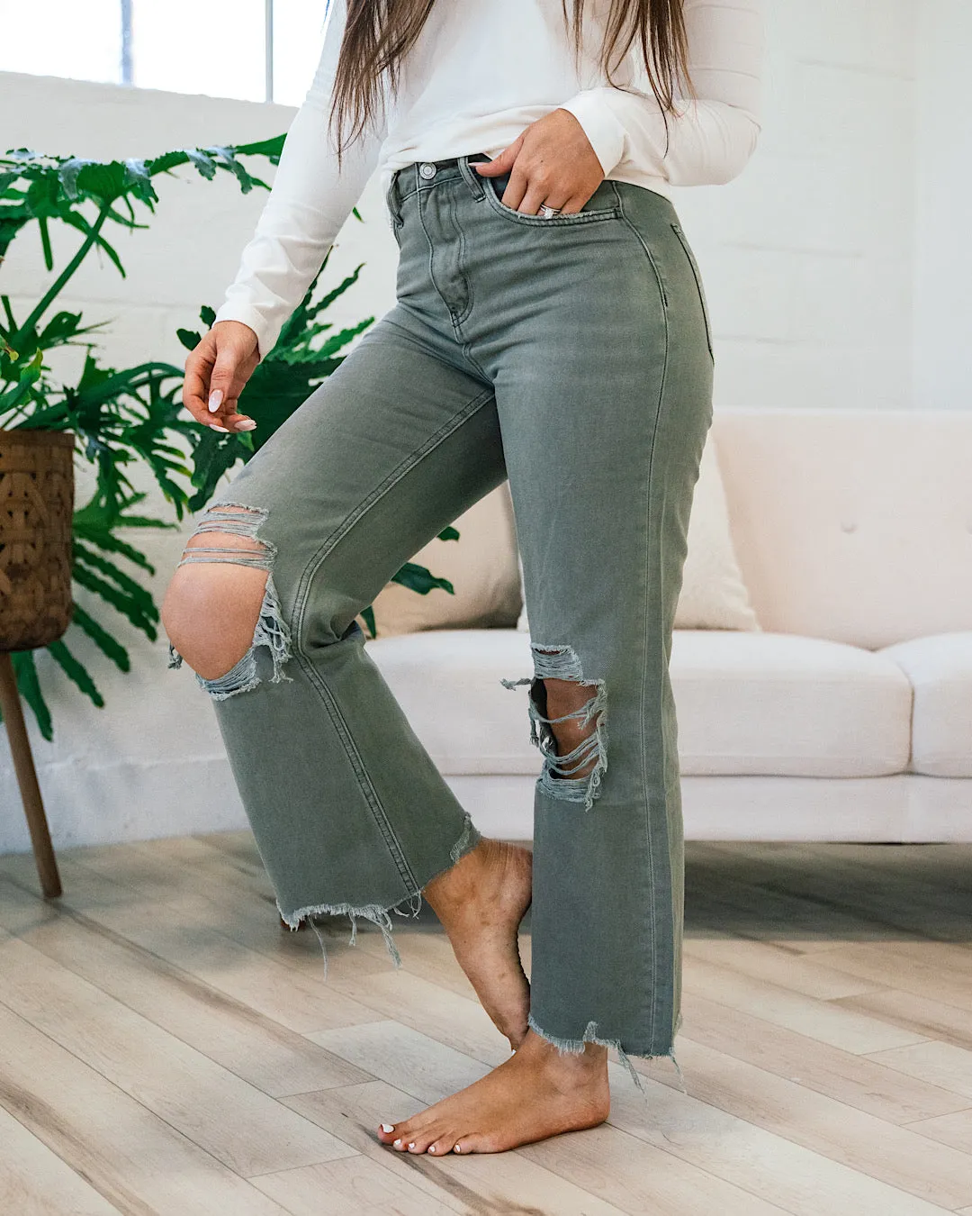 Vervet Beetle 90's Crop Flare Jeans